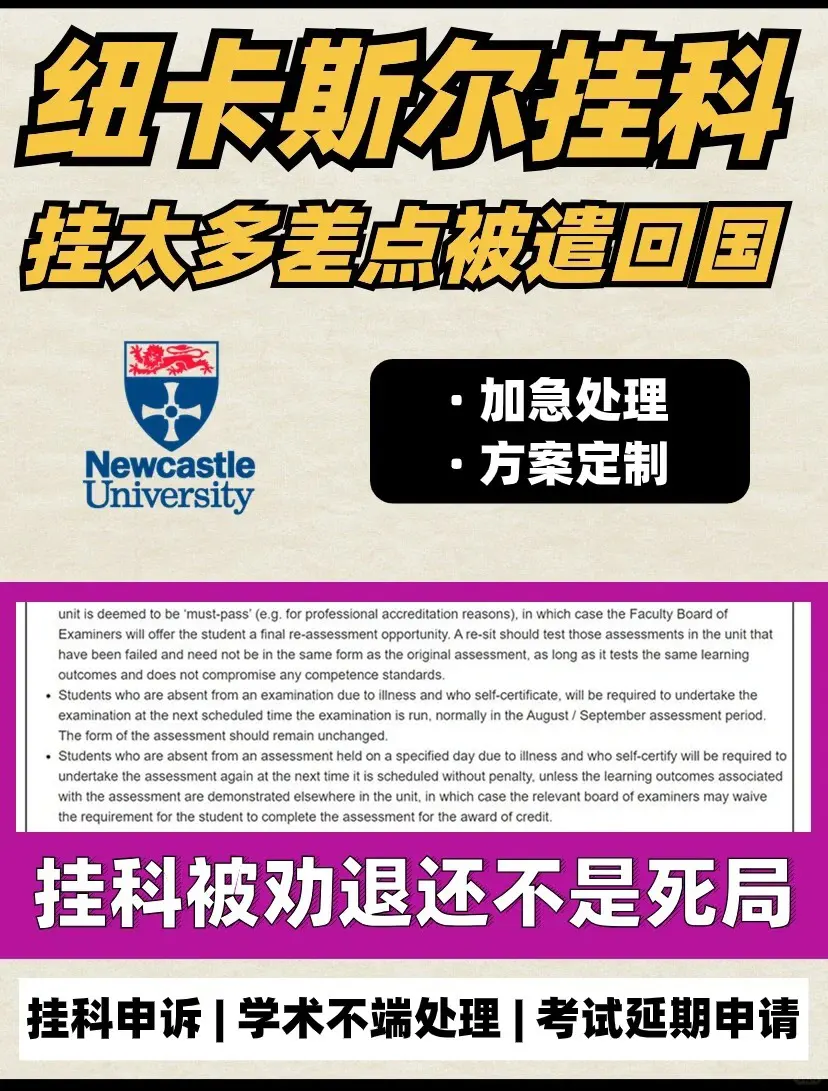 纽卡斯尔大学挂科申诉：背景与应对